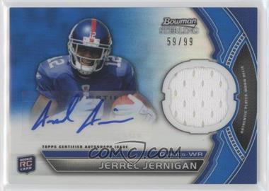 2011 Bowman Sterling - Autograph Relics - Blue Refractor #BSAR-JJE - Jerrel Jernigan /99