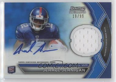 2011 Bowman Sterling - Autograph Relics - Blue Refractor #BSAR-JJE - Jerrel Jernigan /99