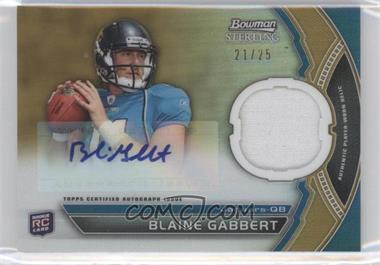 2011 Bowman Sterling - Autograph Relics - Gold Refractor #BSAR-BG - Blaine Gabbert /25