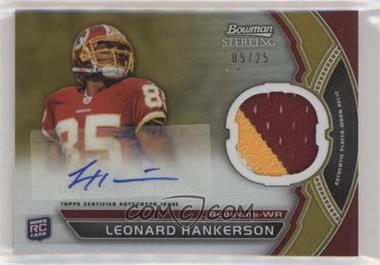 2011 Bowman Sterling - Autograph Relics - Gold Refractor #BSAR-LH - Leonard Hankerson /25 [EX to NM]