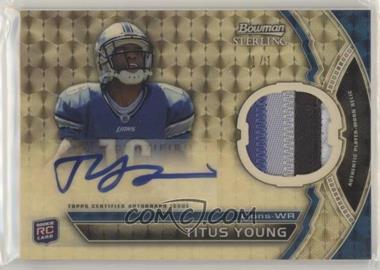 2011 Bowman Sterling - Autograph Relics - Superfractor #BSAR-TY - Titus Young /1