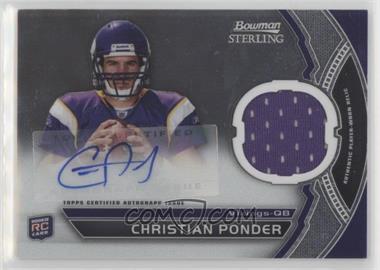 2011 Bowman Sterling - Autograph Relics #BSAR-CP - Christian Ponder