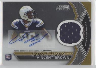 2011 Bowman Sterling - Autograph Relics #BSAR-VB - Vincent Brown