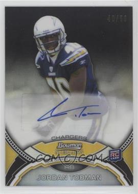 2011 Bowman Sterling - Autographs - Black Refractor #BSA-JT - Jordan Todman /50