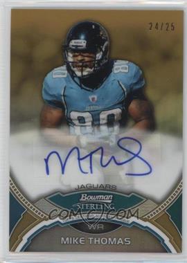 2011 Bowman Sterling - Autographs - Gold Refractor #BSA-MT - Mike Thomas /25