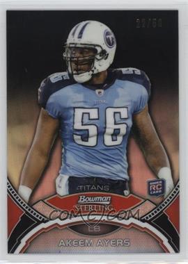 2011 Bowman Sterling - [Base] - Black Refractor #12 - Akeem Ayers /50