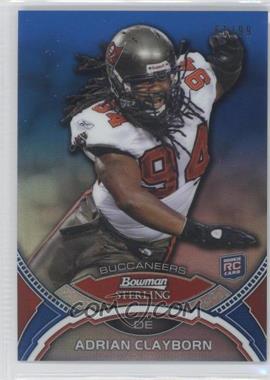 2011 Bowman Sterling - [Base] - Blue Refractor #43 - Adrian Clayborn /99