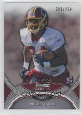 2011 Bowman Sterling - [Base] - Refractor #9 - Niles Paul /299