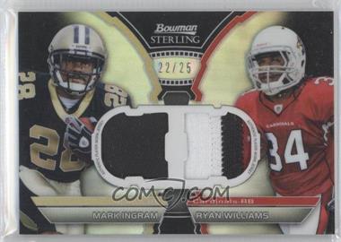 2011 Bowman Sterling - Box Topper Dual Relic - Black Refractor #BSDR-IW - Mark Ingram, Ryan Williams /25