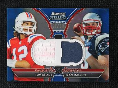 2011 Bowman Sterling - Box Topper Dual Relic - Blue Refractor #BSDR-BM - Tom Brady, Ryan Mallett /50