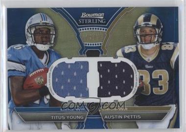 2011 Bowman Sterling - Box Topper Dual Relic - Blue Refractor #BSDR-YP - Titus Young, Austin Pettis /50