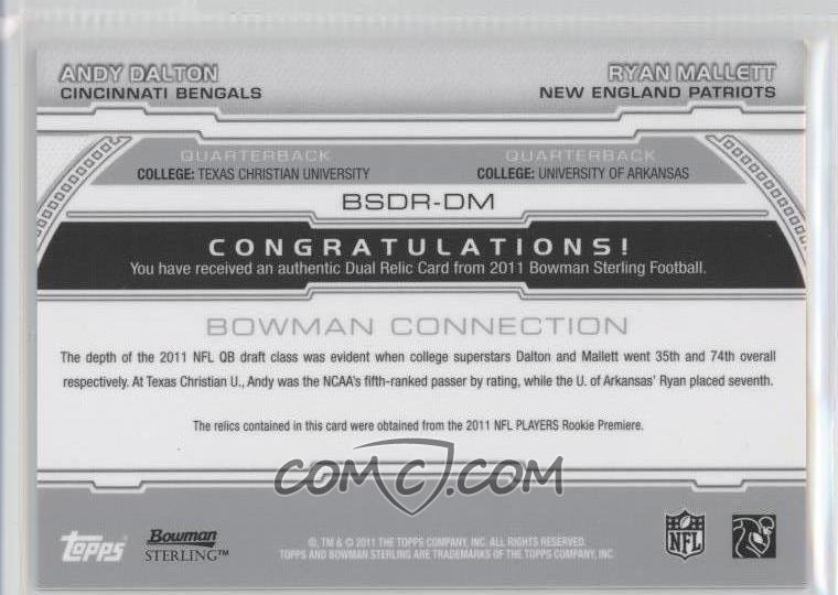 2011 bowman sterling box topper dual relic refractors 2011 chart topper