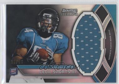 2011 Bowman Sterling - Rookie Jumbo Relics Black Refractor #BSRJR-CS - Cecil Shorts /50