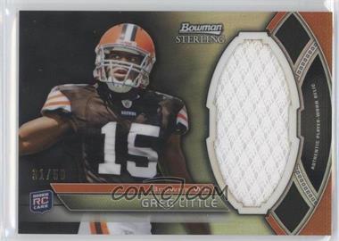 2011 Bowman Sterling - Rookie Jumbo Relics Black Refractor #BSRJR-GL - Greg Little /50