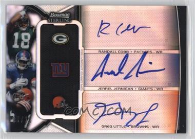 2011 Bowman Sterling - Triple Autograph #BSTA-CJL - Randall Cobb, Jerrel Jernigan, Greg Little /10