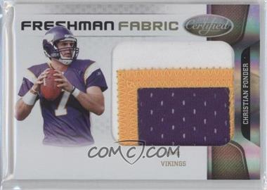 2011 Certified - [Base] - Mirror Gold Materials Prime #263 - Freshman Fabric - Christian Ponder /25