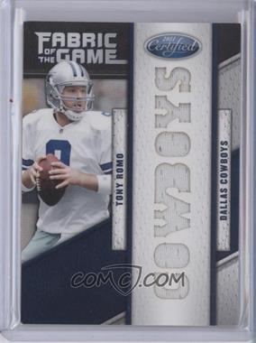 2011 Certified - Fabric of the Game - Die-Cut Team #19 - Tony Romo /25