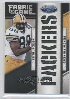 2011 Certified - Fabric of the Game - Die-Cut Team #86 - Keith Jackson /25