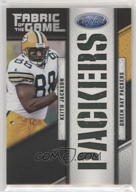 2011 Certified - Fabric of the Game - Die-Cut Team #86 - Keith Jackson /25