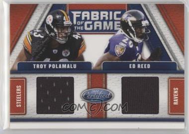 2011 Certified - Fabric of the Game Combos #4 - Ed Reed, Troy Polamalu /100