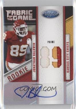 2011 Certified - Rookie Fabric of the Game - Die-Cut Jersey Number Prime Signatures #2 - Jonathan Baldwin /25