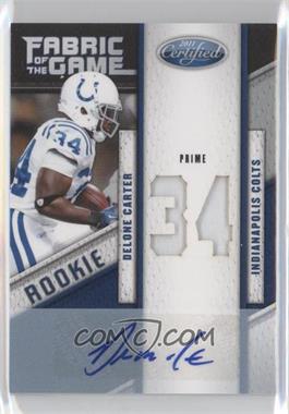 2011 Certified - Rookie Fabric of the Game - Die-Cut Jersey Number Prime Signatures #23 - Delone Carter /25