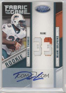 2011 Certified - Rookie Fabric of the Game - Die-Cut Jersey Number Prime Signatures #33 - Daniel Thomas /25