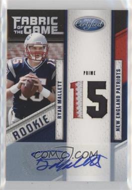 2011 Certified - Rookie Fabric of the Game - Die-Cut Jersey Number Prime Signatures #9 - Ryan Mallett /15