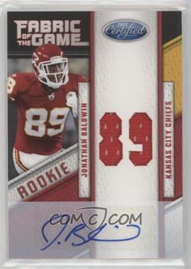2011 Certified - Rookie Fabric of the Game - Die-Cut Jersey Number Signatures #2 - Jonathan Baldwin /50