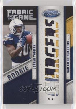 2011 Certified - Rookie Fabric of the Game - Die-Cut Team Prime #34 - Jordan Todman /10