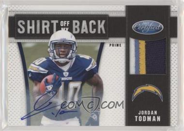 2011 Certified - Shirt Off My Back - Prime Signatures #6 - Jordan Todman /5