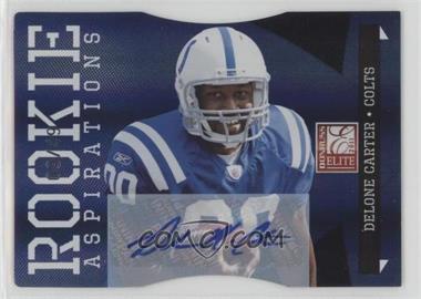 2011 Donruss Elite - [Base] - Aspirations Die-Cut Signatures #132 - Rookie - Delone Carter /49