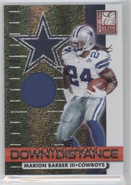 2011 Donruss Elite - Down and Distance Materials - Red Zone Prime #25 - Marion Barber III /50