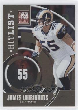 2011 Donruss Elite - Hit List - Gold #12 - James Laurinaitis /999