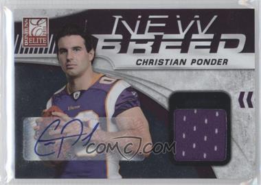 2011 Donruss Elite - New Breed Jersey - Signatures #8 - Christian Ponder /25