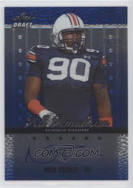 2011 Leaf Metal Draft - All American - Prismatic Blue #AA-NF1 - Nick Fairley /10