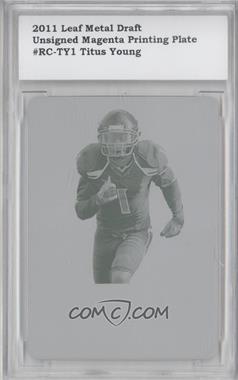 2011 Leaf Metal Draft - [Base] - Printing Plate Magenta Unsigned #RC-TY1 - Titus Young /1 [Encased]