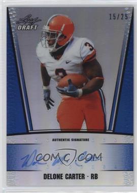 2011 Leaf Metal Draft - [Base] - Prismatic Blue #RC-DC1 - Delone Carter /25