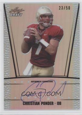 2011 Leaf Metal Draft - [Base] - Prismatic #RC-CP1 - Christian Ponder /50