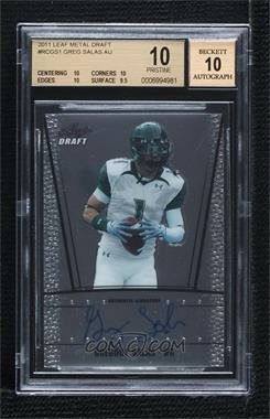 2011 Leaf Metal Draft - [Base] #RC-GS1 - Greg Salas [BGS 10 PRISTINE]