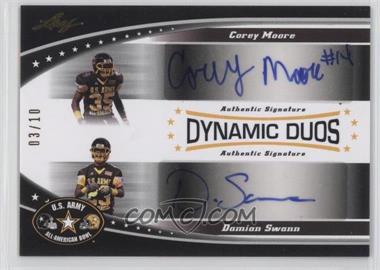 2011 Leaf U.S. Army All-American Bowl - Dynamic Duos Autographs #DD-4 - Corey Moore, Damian Swann /10