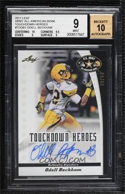 2011 Leaf U.S. Army All-American Bowl - Touchdown Heroes #TD-OB1 - Odell Beckham Jr. /50 [BGS 9 MINT]