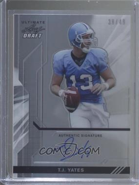 2011 Leaf Ultimate Draft - [Base] - Metal #U-TJY - T.J. Yates /49