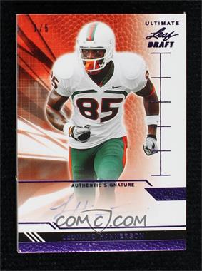 2011 Leaf Ultimate Draft - [Base] - Purple #U-LH1 - Leonard Hankerson /5