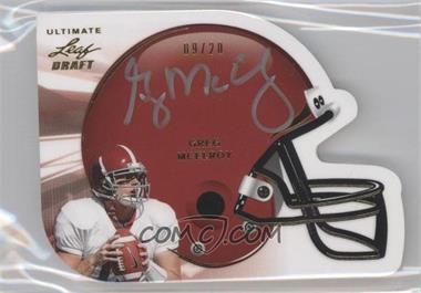 2011 Leaf Ultimate Draft - Helmet Die-Cuts - Gold #H-GM1 - Greg McElroy /20