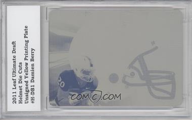 2011 Leaf Ultimate Draft - Helmet Die-Cuts - Printing Plate Yellow #H-DB1 - Damien Berry /1 [Encased]