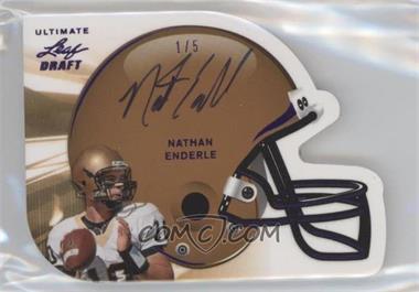 2011 Leaf Ultimate Draft - Helmet Die-Cuts - Purple #H-NE1 - Nathan Enderle /5