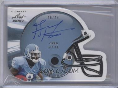 2011 Leaf Ultimate Draft - Helmet Die-Cuts #H-GL1 - Greg Little /49