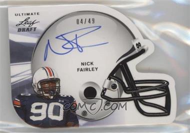 2011 Leaf Ultimate Draft - Helmet Die-Cuts #H-NF1 - Nick Fairley /49