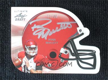 2011 Leaf Ultimate Draft - Helmet Die-Cuts #H-RM1 - Ryan Mallett /49